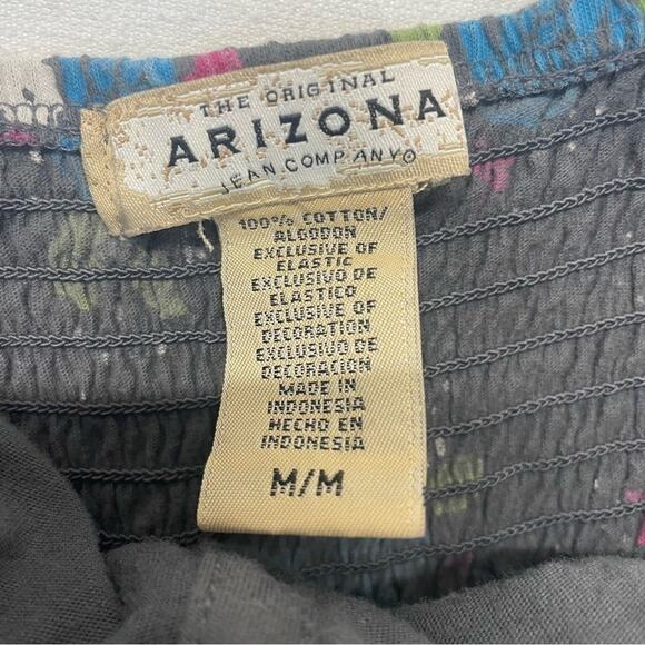 Arizona Floral Cami Top flower printed camisole tank lace hem Size Medium - Picture 4 of 7